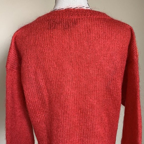 Vintage 80s Renee Tener For Jeanne Pierre Mohair Picasso Art Graphic Sweater M - Picture 7 of 12